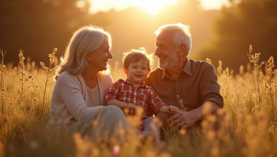 Grandparents experience the miracle of being young again in company of their grandchildren