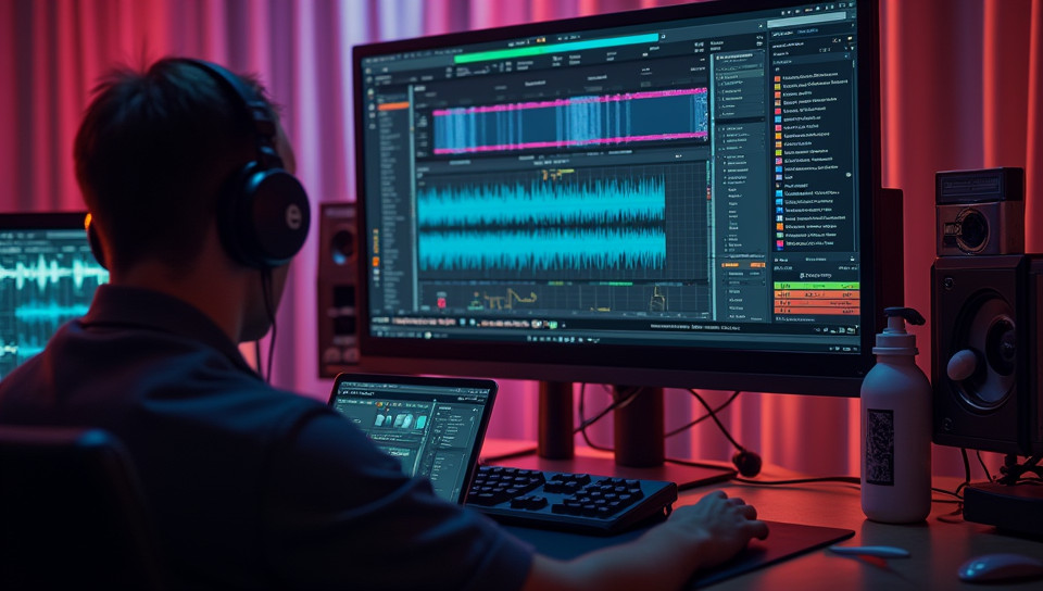 Sound designers use software to create audio elements