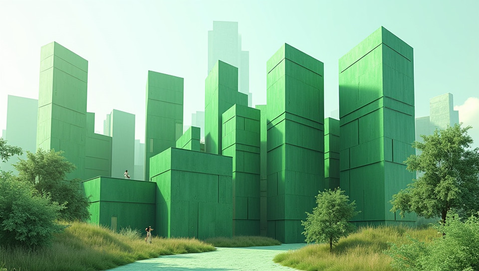 Green buildings use extra construction materials