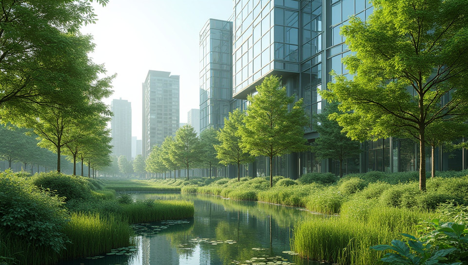 Vegetation helps reduce energy consumption in green buildings