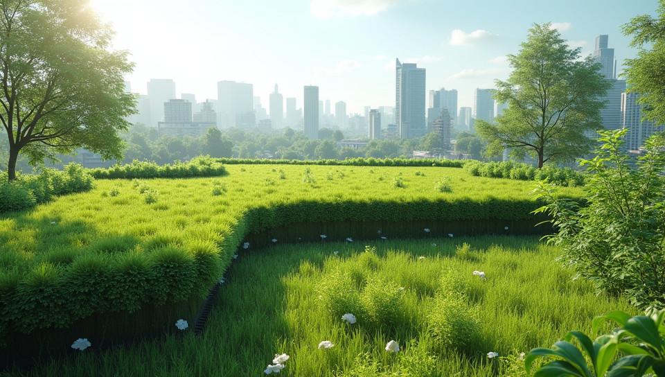 Green roofs provide insulation and improve air quality