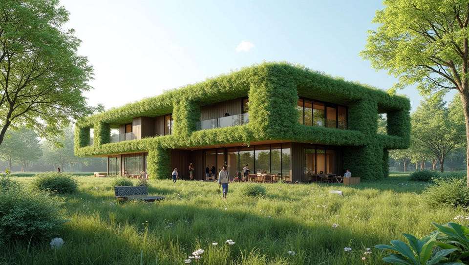 Green building projects use sustainable materials