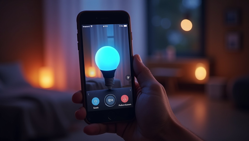 Smartphone apps control LED bulbs and lights