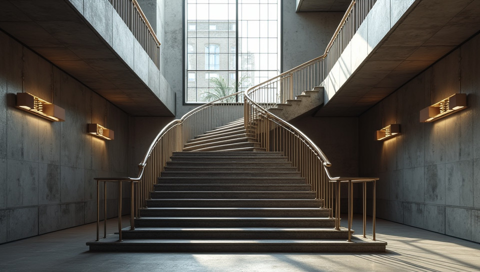 Staircases with complex railings hinder secure access