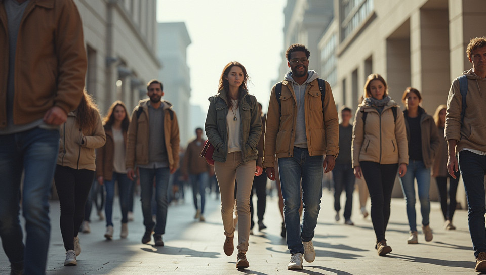 Participants record sounds while walking