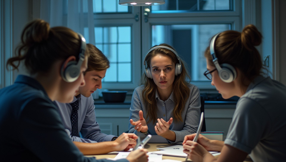 Participants record auditory details for further analysis