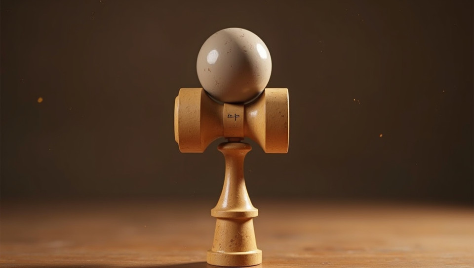 Kendama is played by tossing the ball into the cup