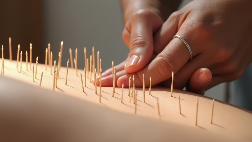 Thicker needles are used in acupuncture