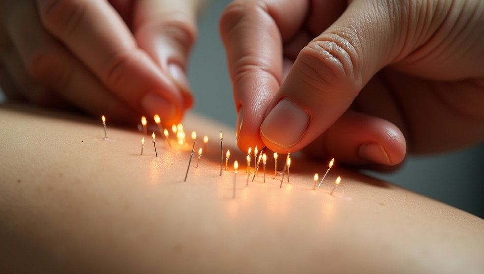 Acupuncture stimulates the body's healing processes with fine needles