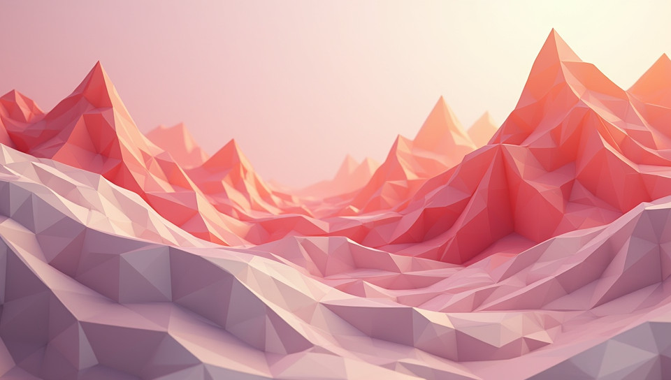 Low poly art features simple shapes and textures