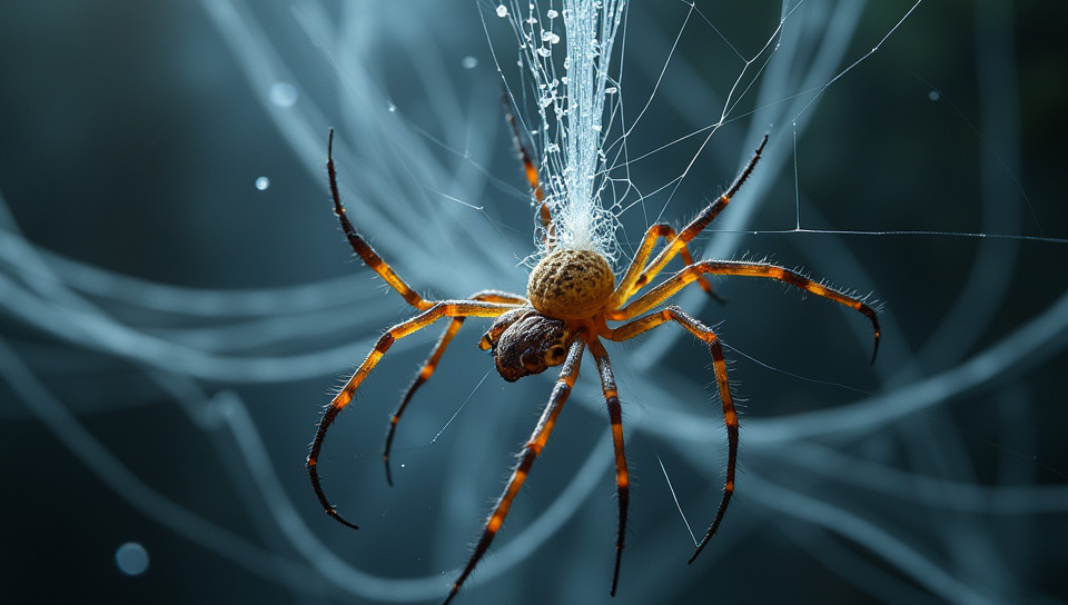 Spider silk production process involves spinning and unwinding