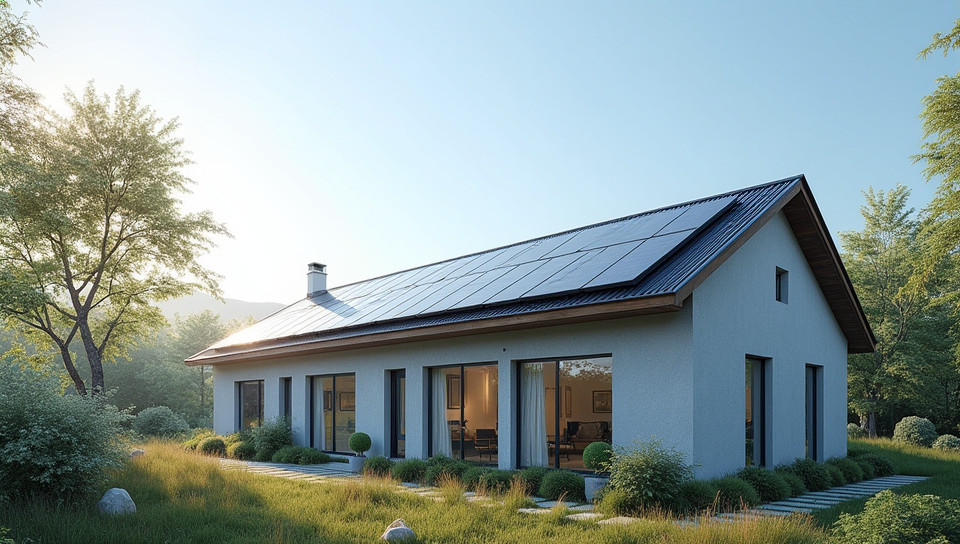 Solar panels contribute to achieving net zero energy in buildings