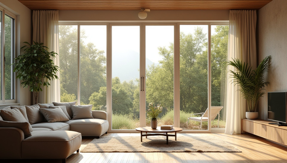 Large windows with a southern exposure enhance natural lighting