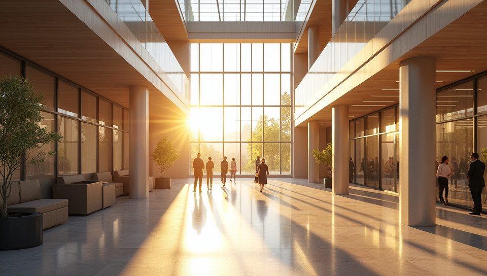 Building occupants experience glare from direct sunlight