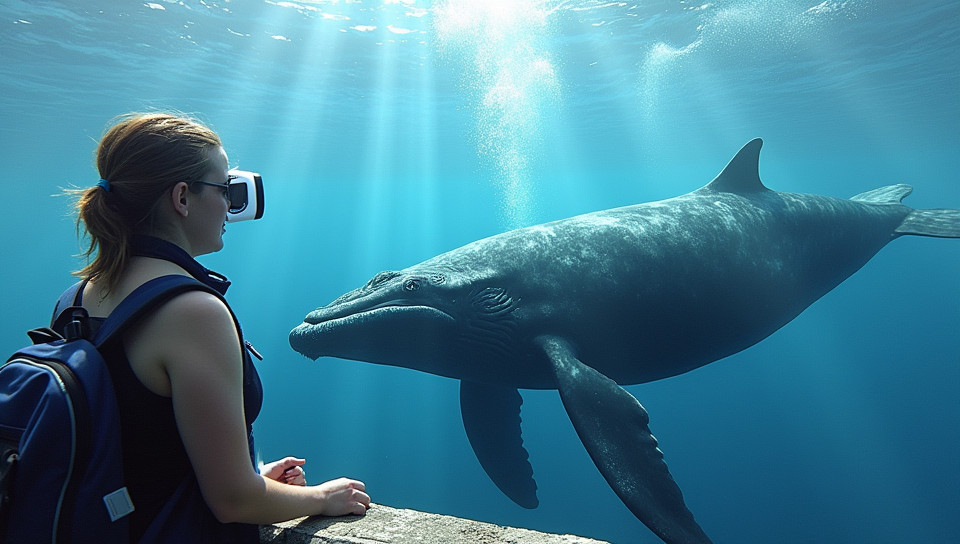 Tourists are informed about whales by guides