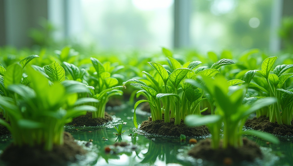 Hydroponics grows plants in water