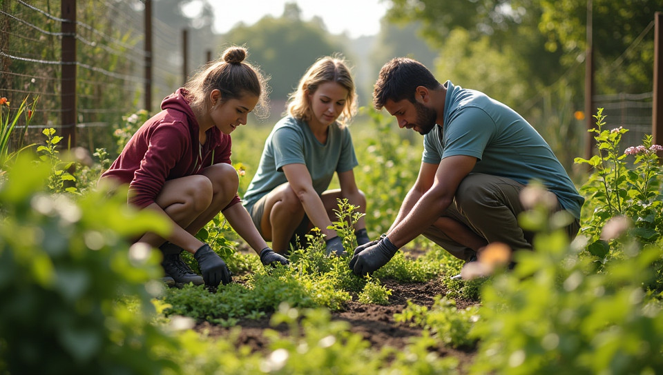 Gardening knowledge is shared freely among community garden members