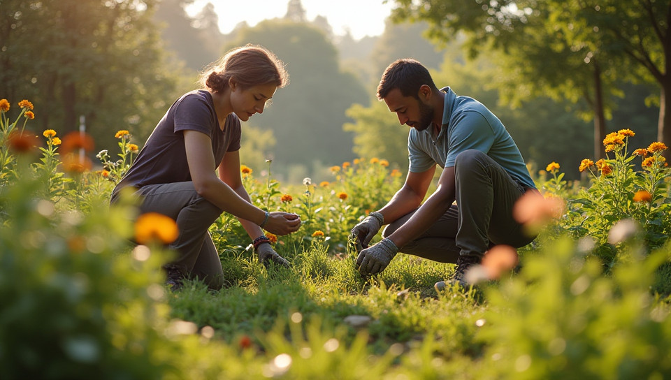 Gardeners make social connections at work