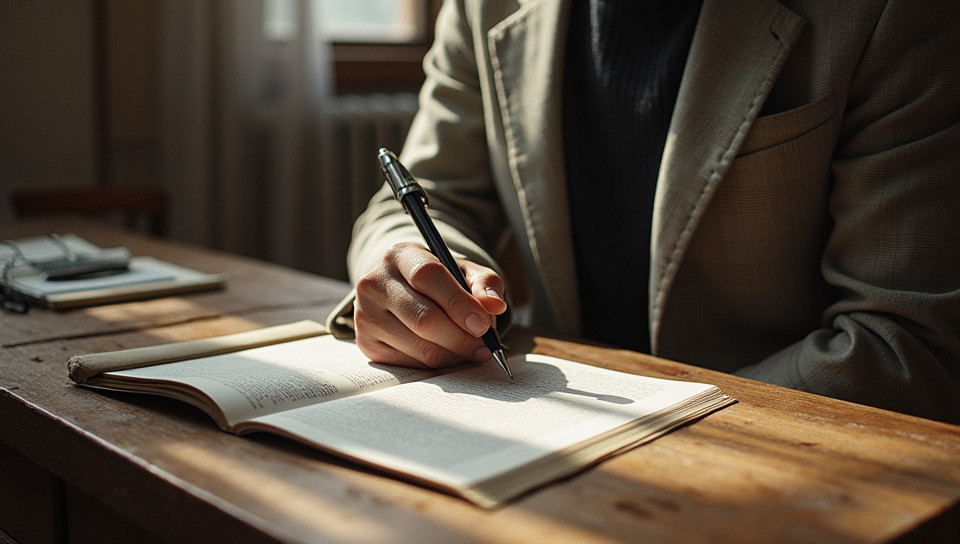Writing is both rhythmic and composed