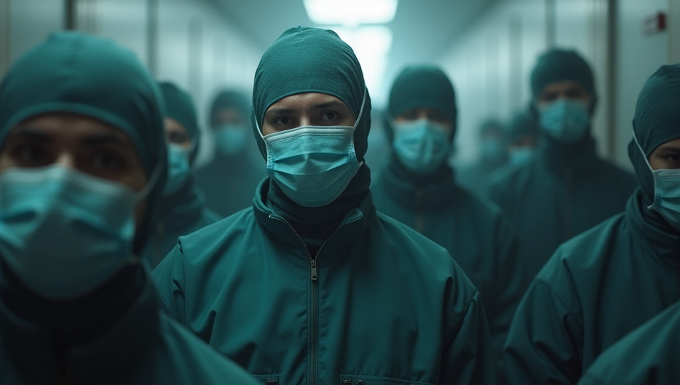 The number of people appearing in surgical masks kept multiplying