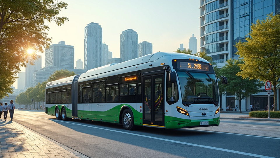 Electric buses provide cleaner air for urban environments directly