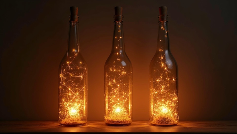 Decorative lamps are not the only possible use for bottles