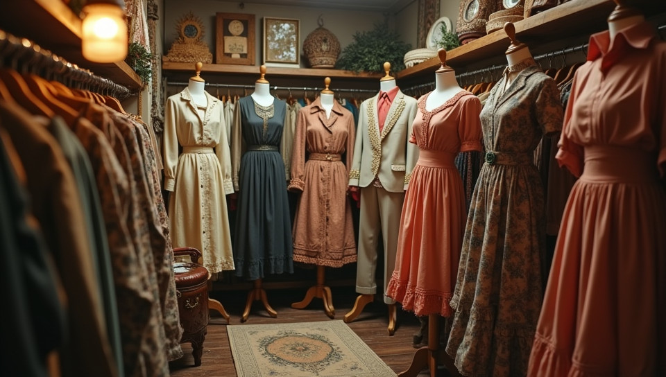 Vintage clothing enthusiasts can find unique treasures here