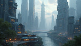 Cities in the future are featured in science fiction novels