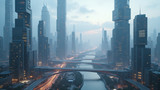 Advanced technology shapes futuristic cities