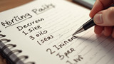 To-do lists should be written down daily