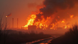 Toxic chemicals are released during industrial fires