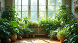 Thermal mass of plants helps maintain stable indoor temperatures