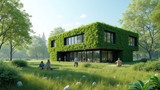 Recycled materials are used in green buildings