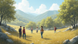 Observation notes describe surroundings and activities