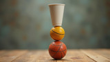 Balancing a cup is harder than balancing a ball