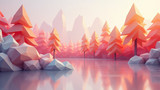 Simplified shapes create distinct visual styles in low poly art