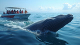 Tourists disrupt whale habitats during whale watching trips