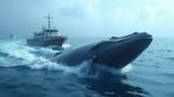 Whale watching vessels can pollute the ocean