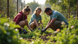 Gardening knowledge is shared freely among community garden members