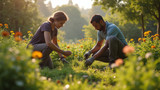 Gardeners make social connections at work