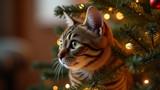 Cats can be a threat to Christmas trees