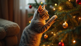 Cats can harm Christmas trees