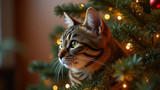 Cats should not damage Christmas trees