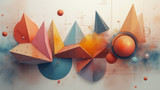 Geometry deals with the properties and relationships of shapes