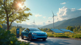 Renewable energy sources can be used to charge EV batteries