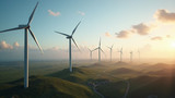 Wind farms produce electricity across the entire globe