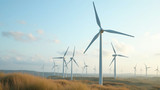 Wind turbines produce clean energy from natural airflow