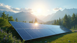 Solar panels produce clean energy throughout the year