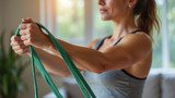 Resistance bands improve strength during home fitness routines