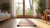 Yoga mats provide a safe space for home practices